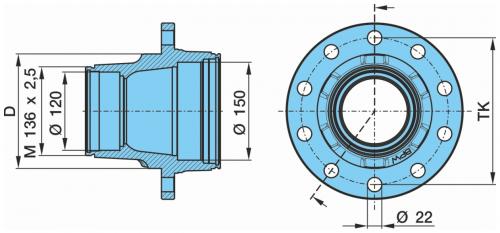 Ступица BPW ECO Plus 10-12t D=175.5