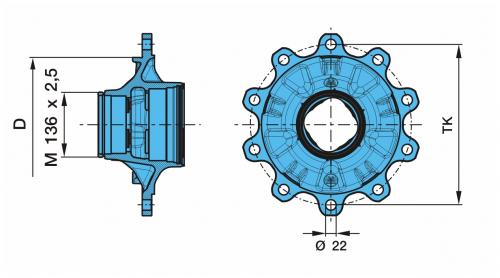 Ступица BPW ECO Plus 9t D=280