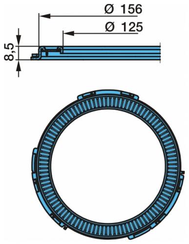 Кольцо ABS BPW ECO 166x191x17.5 z=100