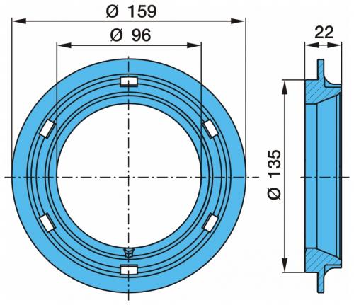 Кольцо ступицы опорное BPW ECO 8-10t 97x135/159x22