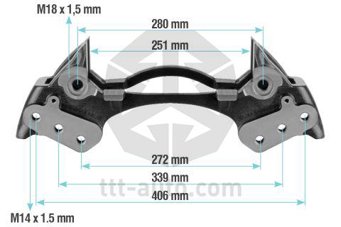 Скоба тормозного суппорта MERITOR D3 MERCEDES O403/O404 22,5"