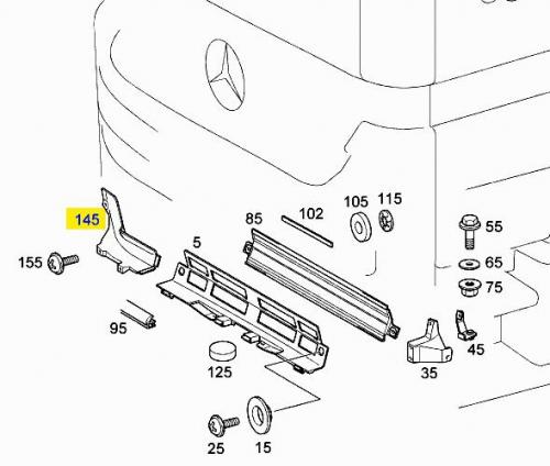 Молдинг бампера MERCEDES Actros L